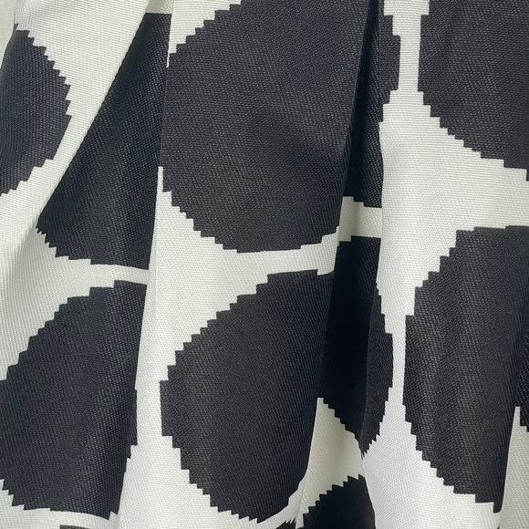 Gracia High-Low Skirt Black White Polka Dot Pleated Asymmetrical Ribbon Hem Sz L - Picture 13 of 15